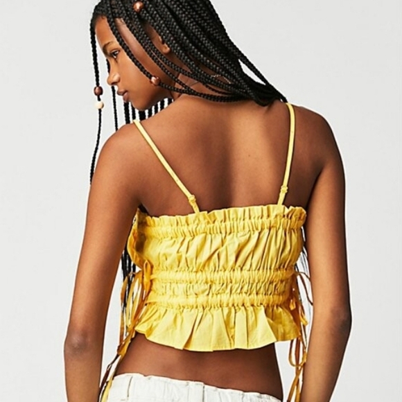 Nwot Free People Gabby Tube Top Yellow Small - Picture 6 of 6
